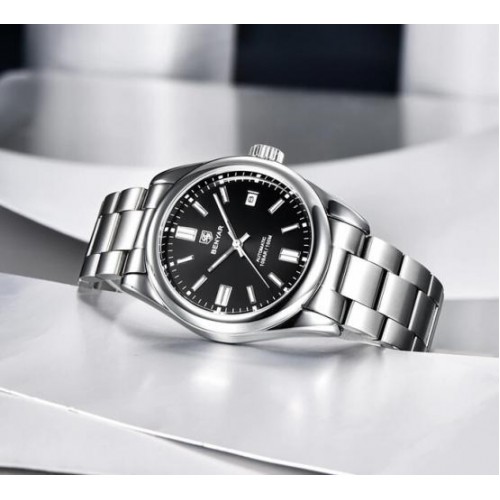 Наручний годинник Benyar Automatic 10 BAR Сріблястий (2783) Наручний годинник Benyar Automatic 10 BAR Сріблястий (2783)
