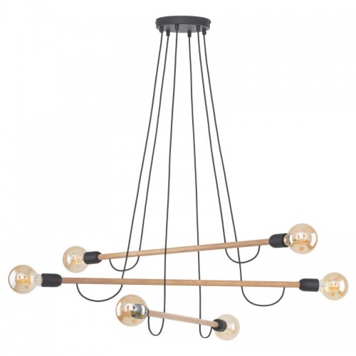 Люстра TK Lighting Helix Коричневий Чорний (TK4953)