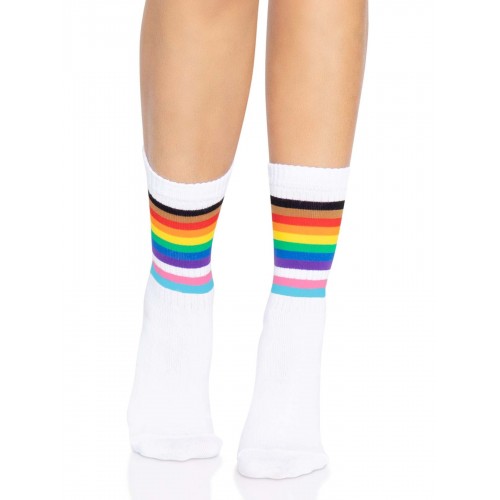 Шкарпетки жіночі в смужку Leg Avenue Pride crew socks Rainbow, 37–43 розмір в інтернет супермаркеті PbayMarket!