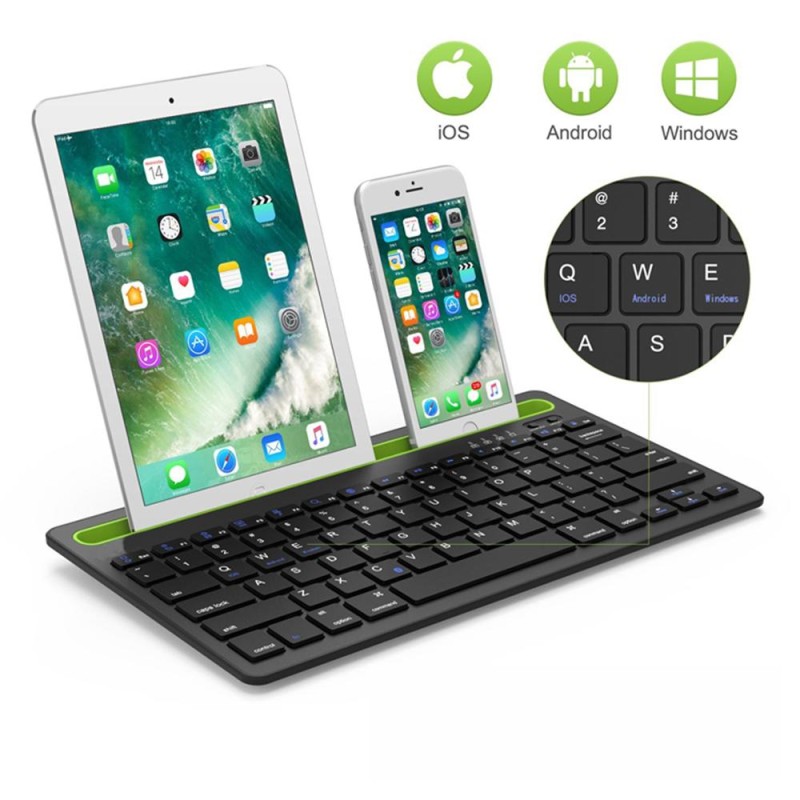 Бездротова двоконтактна клавіатура Bluetooth Sandy Gforse Multi-Device Keyboard BK 230 Black
