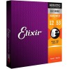 Струни для акустичної гітари 6 шт Elixir 11052 Nanoweb 80/20 Bronze Acoustic Light 12/53