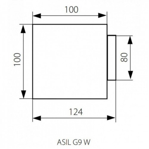 Настінний світильник Kanlux Asil 12.4x10 см Чорний (Kan27020)