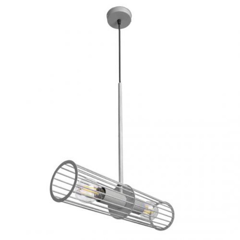 Світильник підвісний у лофт стилі MSK Electric Malta під лампу Е27 MR 1041 GR сірий муар