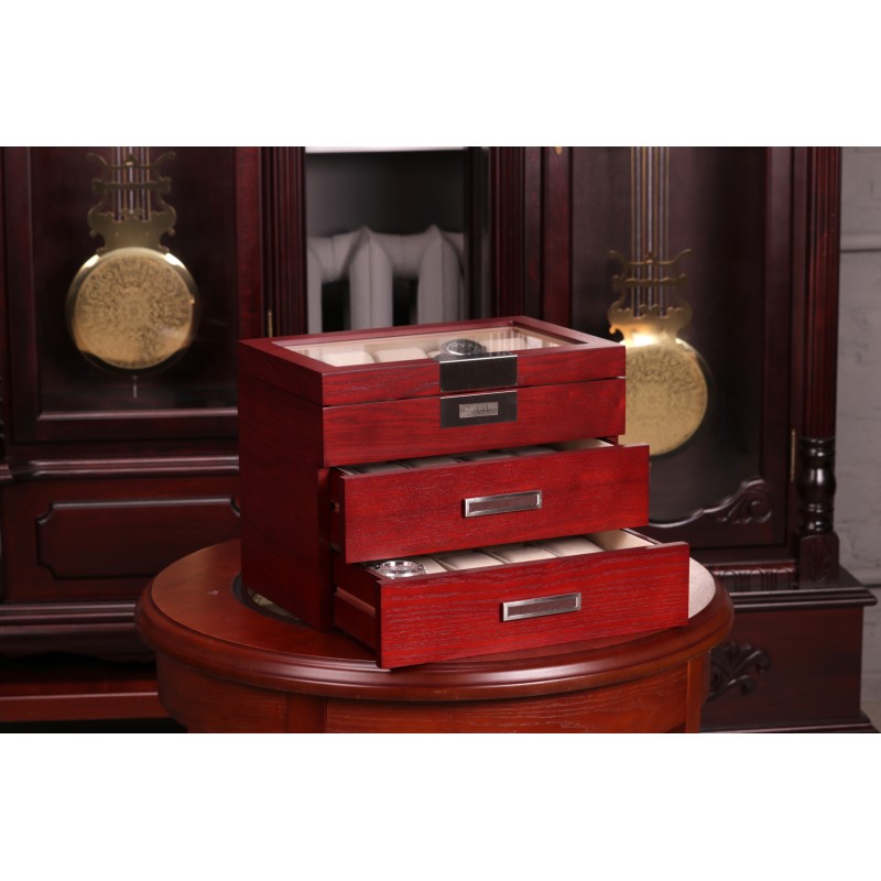 Шкатулка для зберігання годинників Salvadore WB/2350/30.C Бордово-бежевий