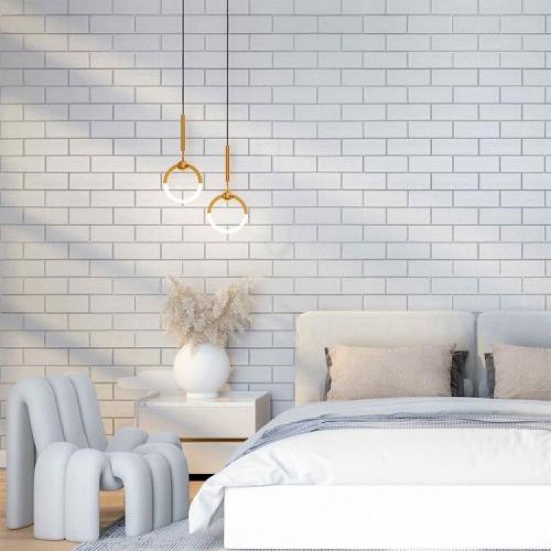 Самоклеюча стінова панель 3D Sticker Wall 700х700х4 мм Білий (D) SW-00001502