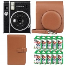 Подарунковий набір Фотоапарат Fujifilm Instax Mini 40/Фотопапір 100 шт/Чохол/Фотоальбом на 108 фото Коричневий