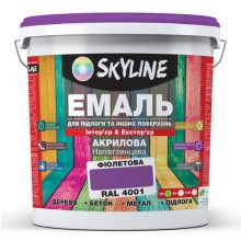 Эмаль для пола и других поверхностей акриловая SkyLine Фиолетовая RAL 4001 3 л