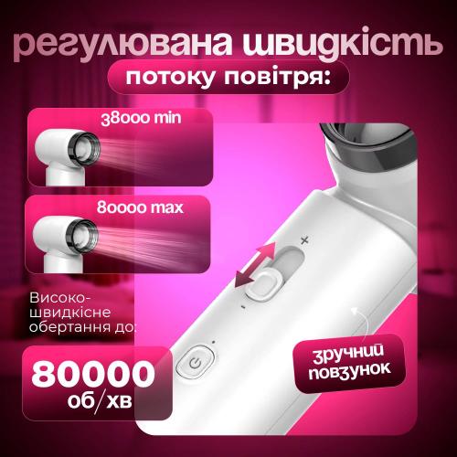 Фен бездротовий з акумулятором No Brand 4500 mAh 3 насадки Фен бездротовий з акумулятором No Brand 4500 mAh 3 насадки