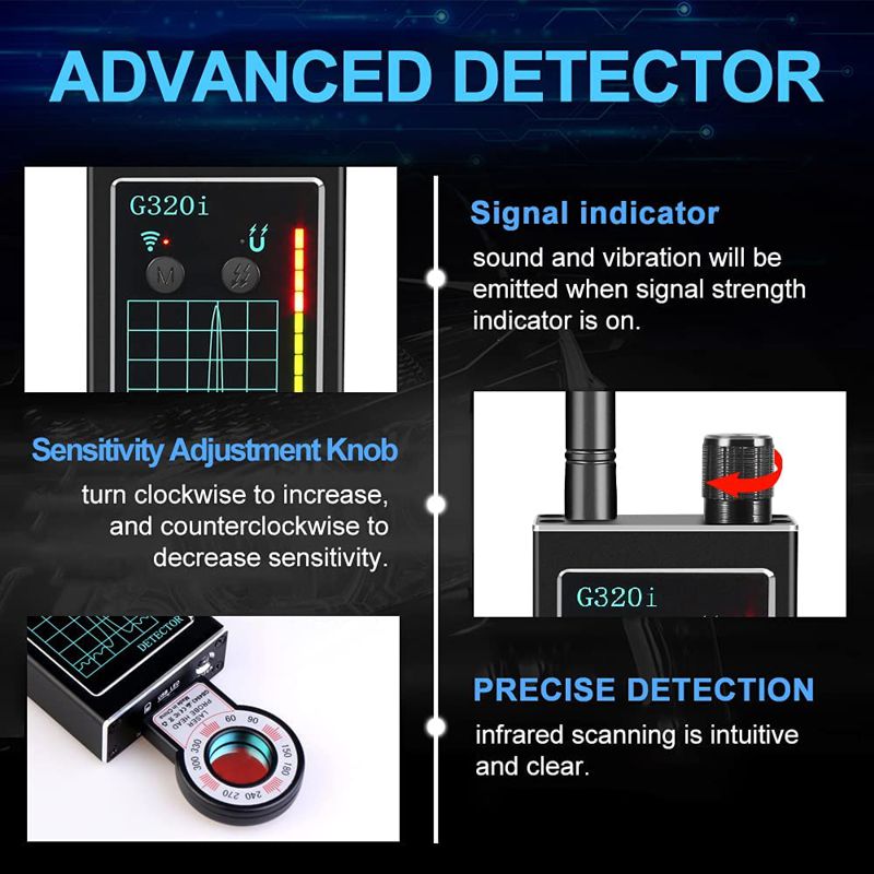 Детектор жучків, прихованих камер, шукач прослушки і трекерів на магніті Protect G320i