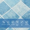 Панель стінова 3D 700х770х4мм блакитна мозаїка (D) Sticker Wall SW-00002009