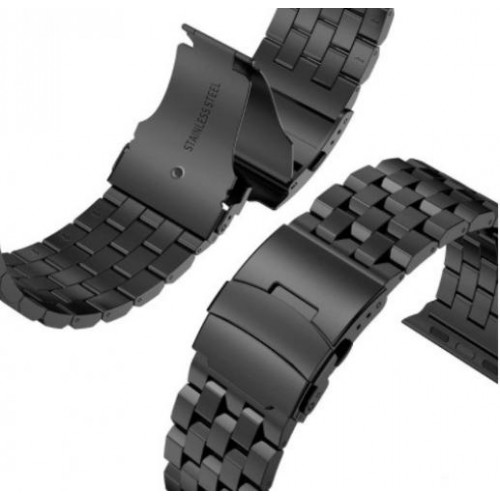 Браслет BeWatch для Apple Watch series 3 4 | 5 | 6 із шириною корпусу 38|40mm Quadro сталевий Чорний (1024401) Браслет BeWatch для Apple Watch series 3 4 | 5 | 6 із шириною корпусу 38|40mm Quadro сталевий Чорний (1024401)