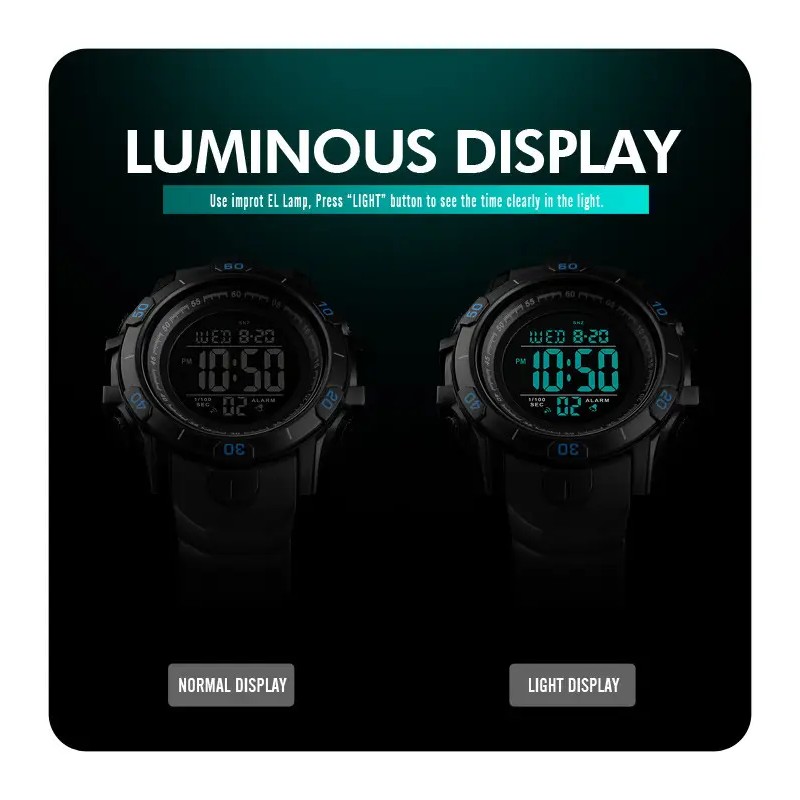 Чоловічий спортивний годинник Skmei 1475 Чорний