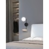 Бра Candellux Ponio 21x35 см Чорно-бежевий (21-76878)