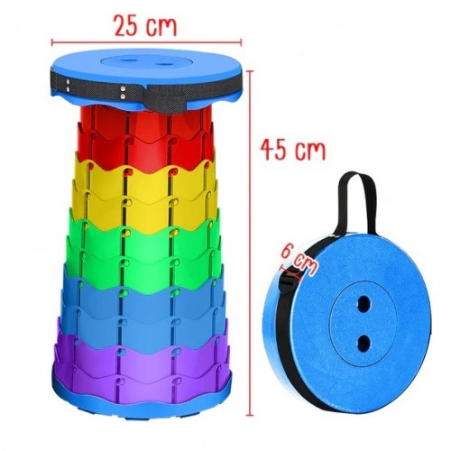 Складаний туристичний стілець OPT-TOP Telescopic stool 47х25 см Різнокольоровий (2104618575)