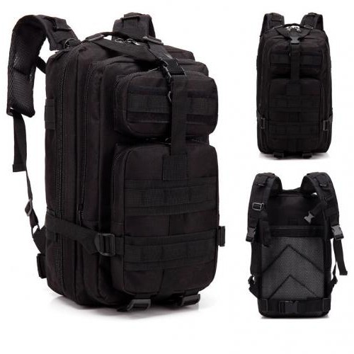Тактичний похідний військовий рюкзак Military 25 L Чорний (T410) Тактичний похідний військовий рюкзак Military 25 L Чорний (T410)