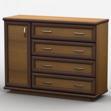 Комод Тиса Мебель АКМ-32 1 Лісовий горіх 90x45x120 см