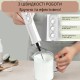 Спінювач молока (капучинатор) No Brand на акумуляторі з 3 насадками Білий