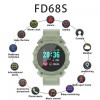 Сенсорний розумний смарт-годинник Smart FD68S Green (16102-hbr)