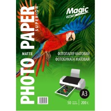 Фотопапір Magic Superior A3 200 г/м2 матовий Білий 50 шт