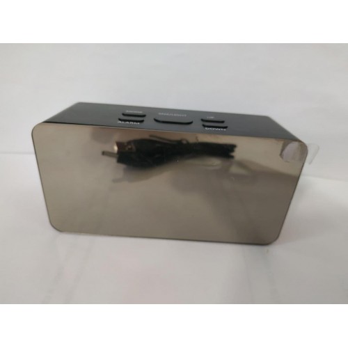 Годинники дзеркальні електронні настільні UKC DS-3658L - USB кабель + батареї (Чорний корпус - біле підсвічування)