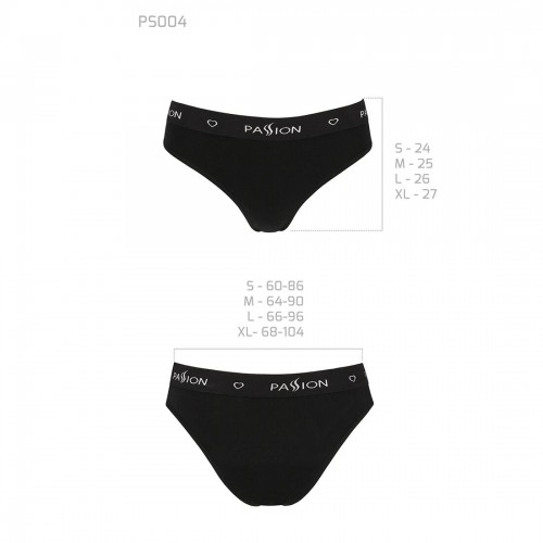 Трусики-сліпи з бавовни з еластаном Passion PS004 PANTIES black, size M в інтернет супермаркеті PbayMarket!