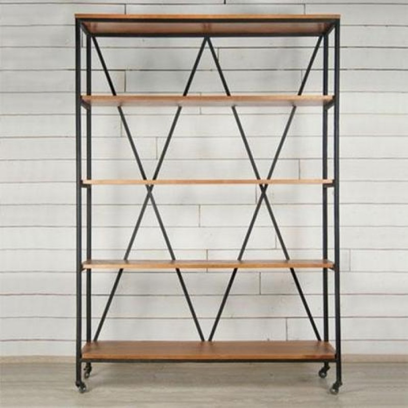 Стелаж для зберігання в стилі Loft NS-1707 2030x1400x400 мм Черный