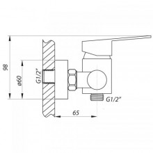 Змішувач для душу ZERIX LR72003 (LL1195)