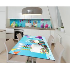 Наклейка 3Д вінілова на стіл Zatarga «Іменинний торт» 650х1200 мм (Z183331/1st)