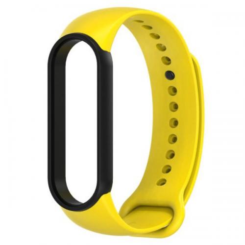 Ремінець MiJobs Double Color для Xiaomi Mi Band 5/6 Yellow Black Ремінець MiJobs Double Color для Xiaomi Mi Band 5/6 Yellow Black