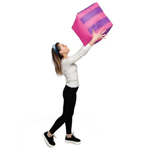 Пуф Кубик Смугастий Оксфорд 40х40 Студія Комфорту Фіолетовий + Рожевий Пуф Кубик Смугастий Оксфорд 40х40 Студія Комфорту Фіолетовий + Рожевий