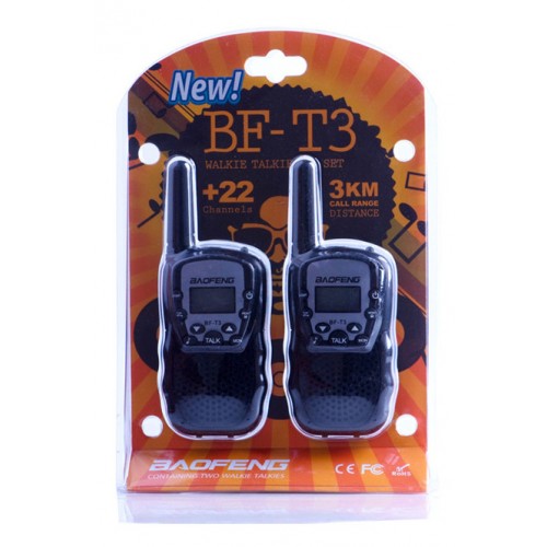 Рація Baofeng MiNi BF-T3 PMR446 2 шт Black Рація Baofeng MiNi BF-T3 PMR446 2 шт Black