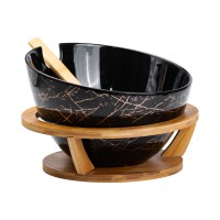 Салатниця YIWU 25 см Чорний (HP1245)