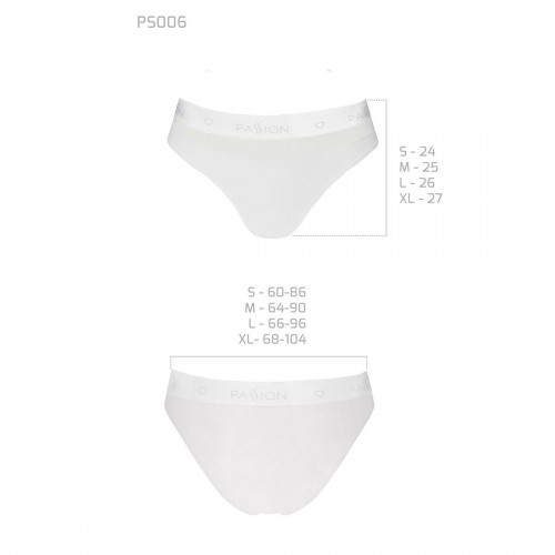 Трусики з прозорою вставкою Passion PS006 PANTIES white, size L в інтернет супермаркеті PbayMarket!