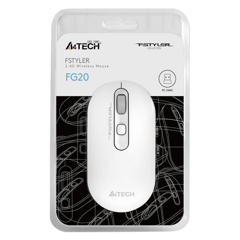 Миша бездротова A4Tech FG20 White USB