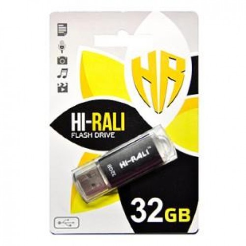 Флеш-накопичувач USB 32GB Hi-Rali Rocket Series Black (HI-32GBVCBK) в інтернет супермаркеті PbayMarket!