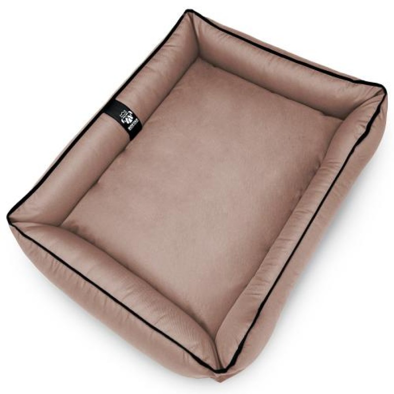 Лежак ліжко для собак всіх порід EGO Bosyak Waterproof L 90х75 Кава з молоком (спальне місце для великих собак)