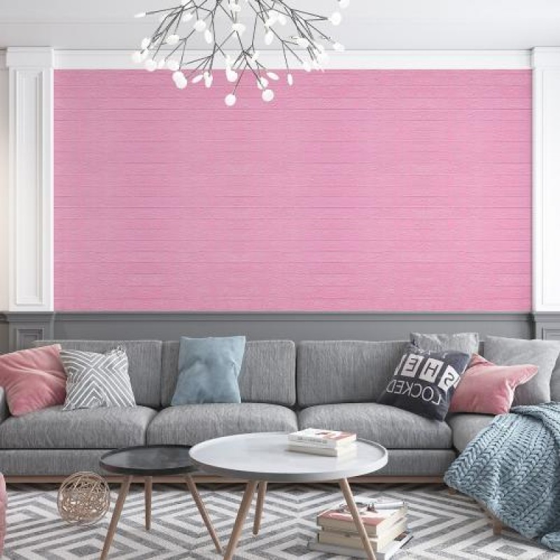 Самоклеюча декоративна 3D панель під цеглу в рулоні 3D Loft 3080x700x3 мм Рожевий