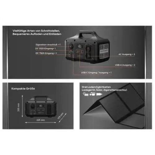 Зарядна станція Bluepalm BP-S500F 518 Вт/год 800 Вт (2334324397)