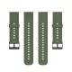 Ремінець силіконовий для годинника універсальний BeWatch HW 22 мм Хакі (102HW10)