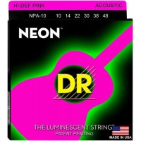 Струни для акустичної гітари DR NPA-10 Hi-Def Neon Pink K3 Coated Extra Light Acoustic Guitar Strings 10/48 Струни для акустичної гітари DR NPA-10 Hi-Def Neon Pink K3 Coated Extra Light Acoustic Guitar Strings 10/48