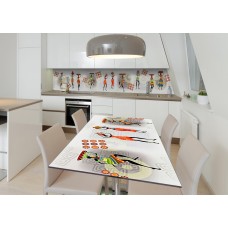 Наклейка 3Д вінілова на стіл Zatarga «Африканські дівчата» 600х1200 мм для будинків, квартир, столів, кав'ярень,