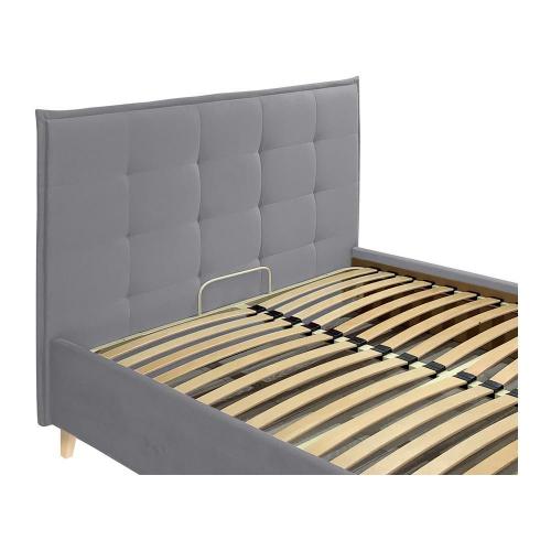 Ліжко Richman Monica VIP Wood На ніжках 140 x 190 см Simple Сірий в інтернет супермаркеті PbayMarket!