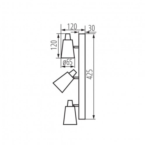 Спот Kanlux Sempra 42.5x12 см Сріблясто-чорний (Kan33095)
