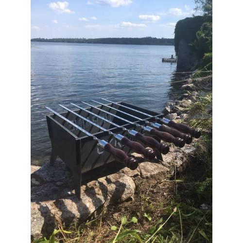 Шампура з дерев'яною ручкою Gorillas BBQ Кільце SKK82 40 см 6 шт (5465)