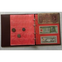Альбом для монет та банкнот набірний Collection 225 х 265 х 30 мм Бордо (hub_yfn1he)