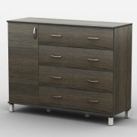 Комод Тиса Мебель АКМ-30 1 Венге 90x45x120 см Комод Тиса Мебель АКМ-30 1 Венге 90x45x120 см