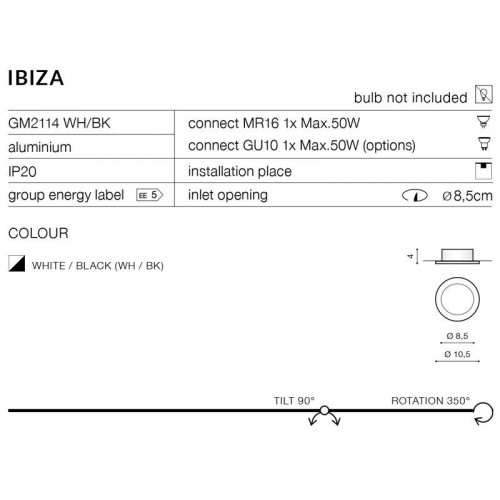 Точковий світильник AZzardo IBIZA AZ3532