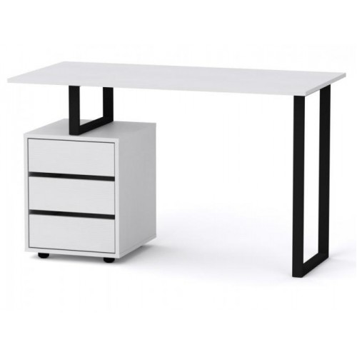 Стіл письмовий Компанит Лофт 2 120х60х72,8 см Альба білий