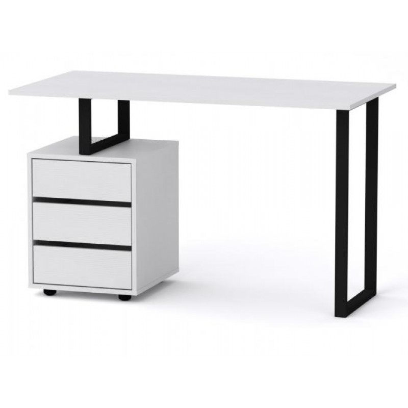 Стіл письмовий Компанит Лофт 2 120х60х72,8 см Альба білий