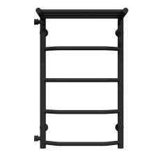 Рушникосушарка водяна Трапеція з полицею П5 400х700 Deffi Чорний (C.TP.70.40.5.B.B)